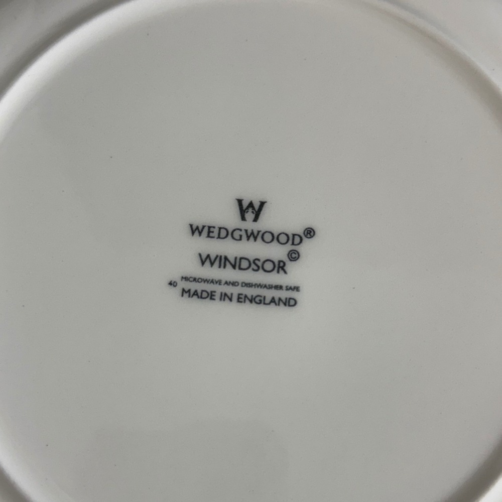 Wedgwood Windsor Cream White Dinner Plates Set of 4 Beaded Rim Made in England